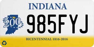 IN license plate 985FYJ