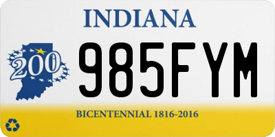 IN license plate 985FYM