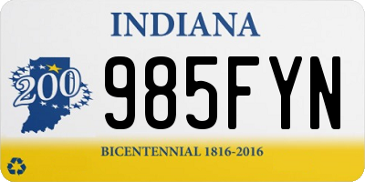 IN license plate 985FYN