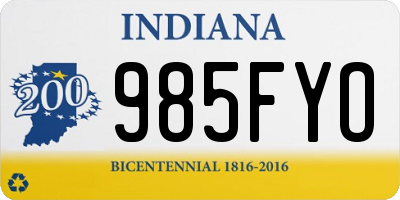 IN license plate 985FYO