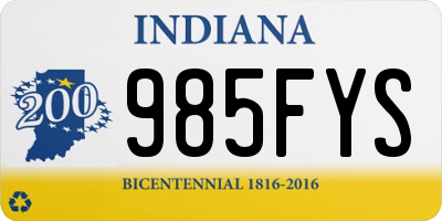 IN license plate 985FYS