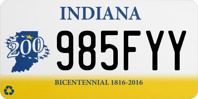 IN license plate 985FYY