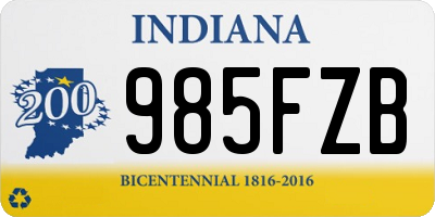 IN license plate 985FZB