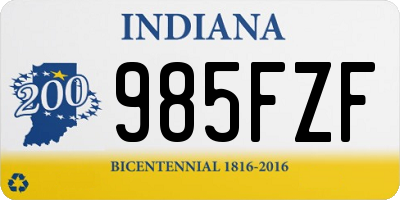 IN license plate 985FZF