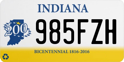 IN license plate 985FZH