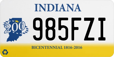 IN license plate 985FZI