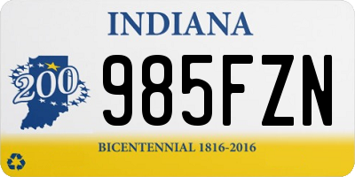 IN license plate 985FZN