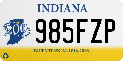 IN license plate 985FZP