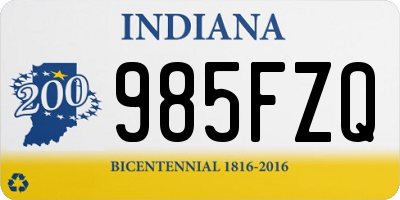 IN license plate 985FZQ