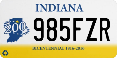 IN license plate 985FZR