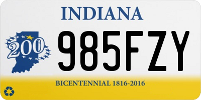 IN license plate 985FZY