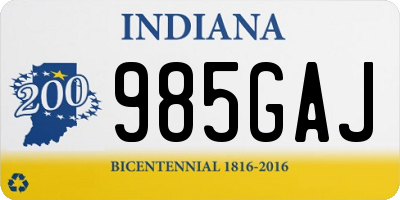 IN license plate 985GAJ