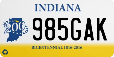 IN license plate 985GAK