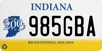 IN license plate 985GBA