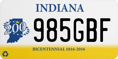 IN license plate 985GBF