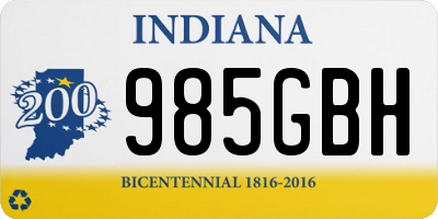 IN license plate 985GBH