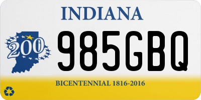 IN license plate 985GBQ