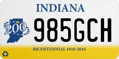 IN license plate 985GCH
