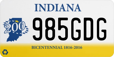 IN license plate 985GDG