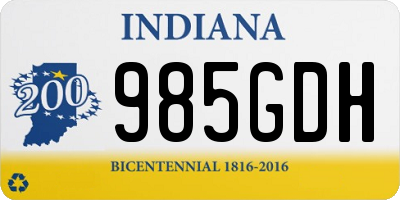 IN license plate 985GDH