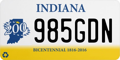 IN license plate 985GDN