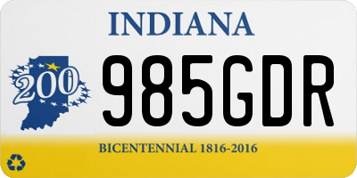 IN license plate 985GDR