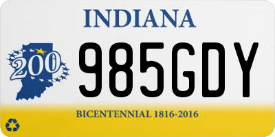 IN license plate 985GDY