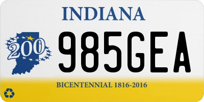 IN license plate 985GEA