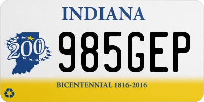 IN license plate 985GEP