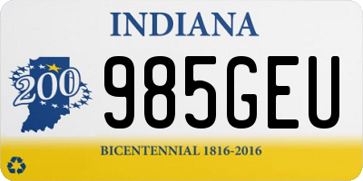 IN license plate 985GEU