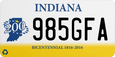 IN license plate 985GFA