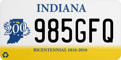 IN license plate 985GFQ