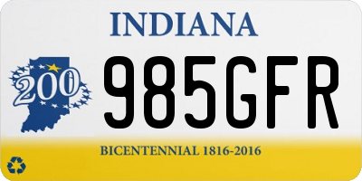 IN license plate 985GFR
