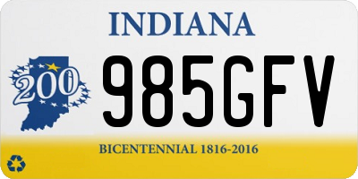 IN license plate 985GFV