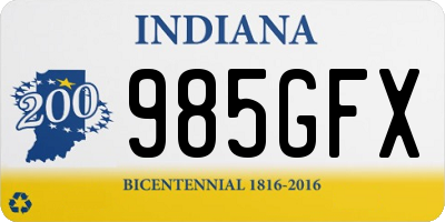 IN license plate 985GFX