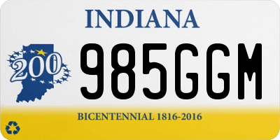 IN license plate 985GGM