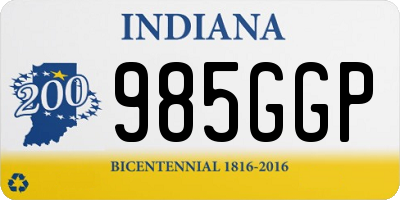 IN license plate 985GGP