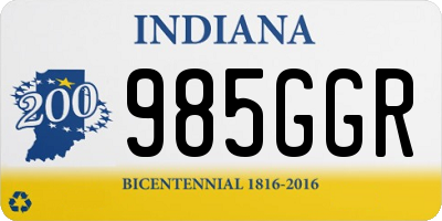 IN license plate 985GGR