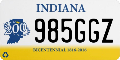 IN license plate 985GGZ