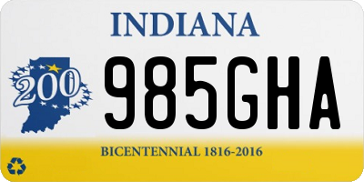 IN license plate 985GHA