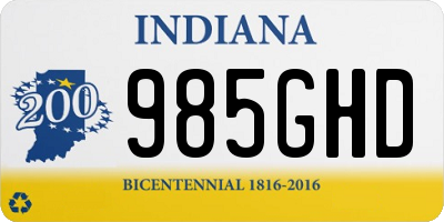 IN license plate 985GHD