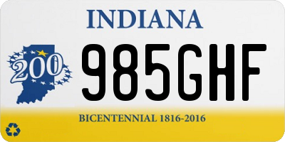 IN license plate 985GHF