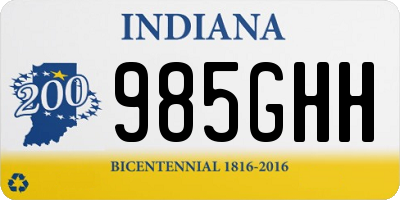 IN license plate 985GHH