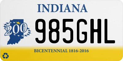 IN license plate 985GHL