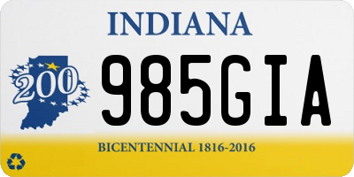 IN license plate 985GIA