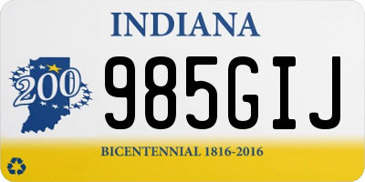 IN license plate 985GIJ