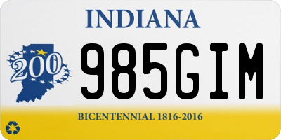 IN license plate 985GIM