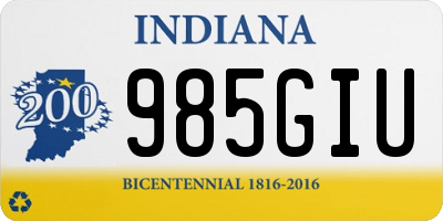 IN license plate 985GIU