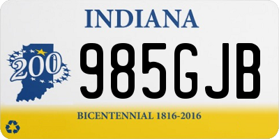 IN license plate 985GJB