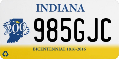 IN license plate 985GJC